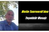 Metin Tanrıverdi’den Teşekkür Mesajı