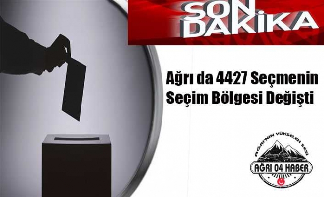 Ağrı da 4427 Seçmen Başka Yerde Oy Kullanacak