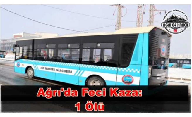 Ağrı'da Feci Kaza: 1 Ölü