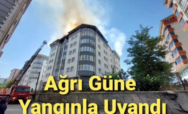 Ağrı güne yangın haberiyle uyandı