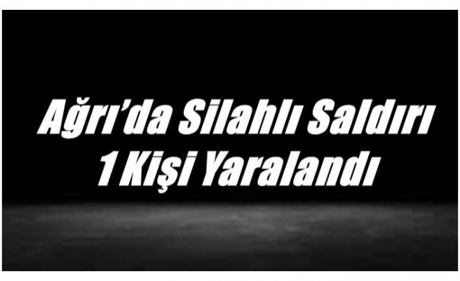 Ağrı’da Silahlı Saldırı 1 Kişi Yaralandı