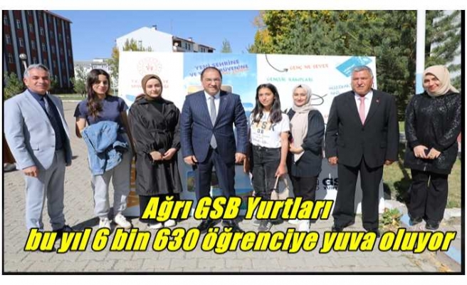 Ağrı GSB Yurtları bu yıl 6 bin 630 öğrenciye yuva oluyor