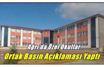 Ağrı'da Özel Okullar Ortak Basın Açıklaması Yaptı